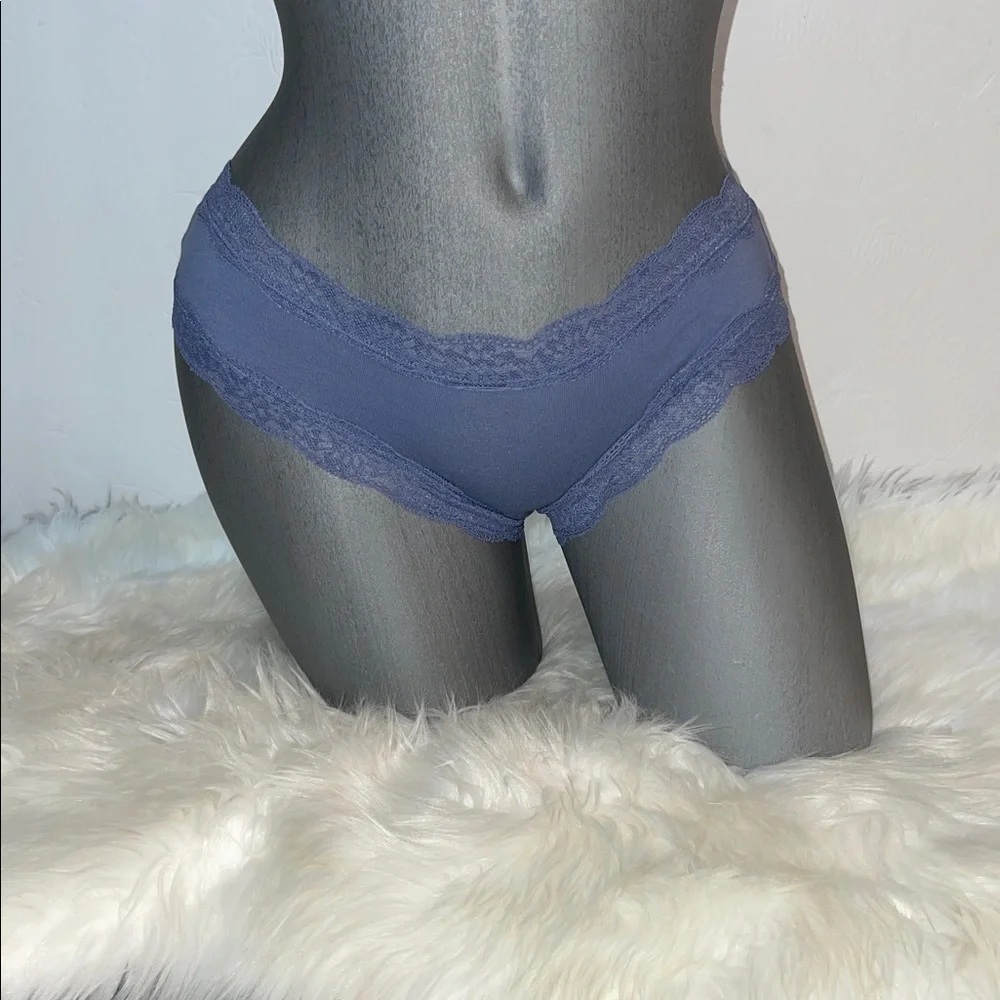 Victoria’s Secret Pink Cotton Lace-Trim Cheeky Cheekster Panty Underwear. NWT